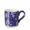 Burleigh Pottery Blue Calico Mug Half Pint 284ml/0.5pt, Gift Boxed