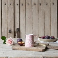 Burleigh Pottery Pink Burgess Chintz Small Tankard Jug 284ml/0.5pt Discontinued