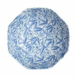 Burleigh Pottery Fortnum & Mason Blue Prunus Octagonal Bowl 20.5cm/8" Seconds Offers