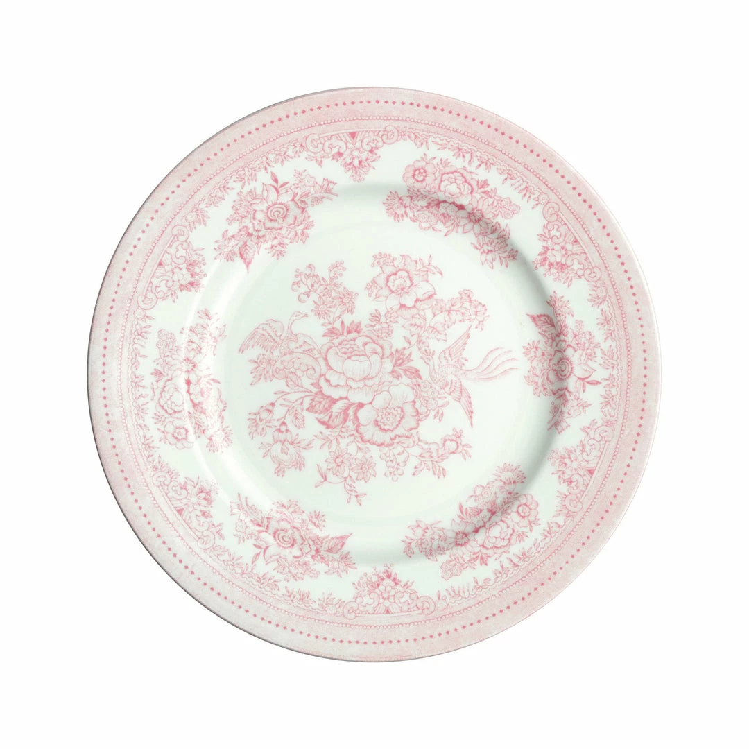 Burleigh Pottery Tableware Pink Asiatic Pheasants Plate 17.5cm/7"