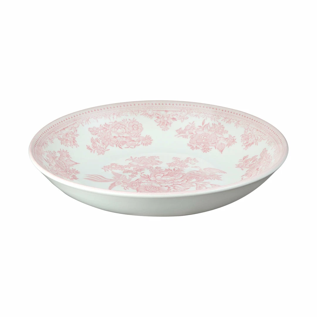 Burleigh Pottery Tableware Pink Asiatic Pheasants Pasta Bowl 23cm/9"