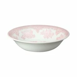Burleigh Pottery Tableware Pink Asiatic Pheasants Pudding / Soup Bowl 20cm/8"