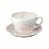 Burleigh Pottery Pink Asiatic Pheasants Breakfast Cup And Saucer
