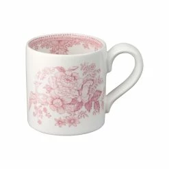 Burleigh Pottery Tableware Pink Asiatic Pheasants Mug Half Pint 284ml/0.5pt, Gift Boxed