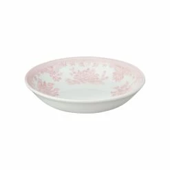 Burleigh Pottery Pink Asiatic Pheasants Butter Pat 12cm Seconds