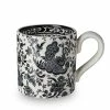 Burleigh Pottery Black Regal Peacock Mug Half Pint 284ml/0.5pt, Gift Boxed Tableware