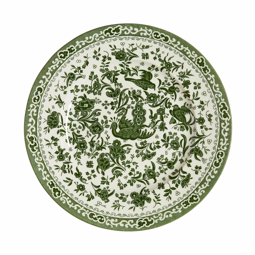 Burleigh Pottery Green Regal Peacock Plate 22cm