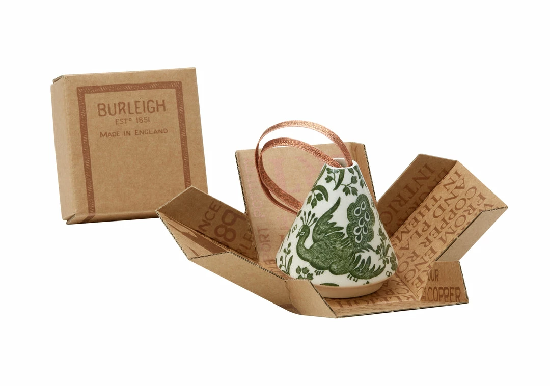 Burleigh Pottery Green Regal Peacock Modeller's Decoration (Gift Box) Gifting