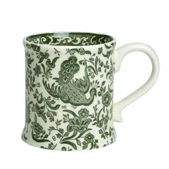Burleigh Pottery Green Regal Peacock Footed Mug Mugs