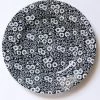 Burleigh Pottery Black Calico Plate 25cm Seconds