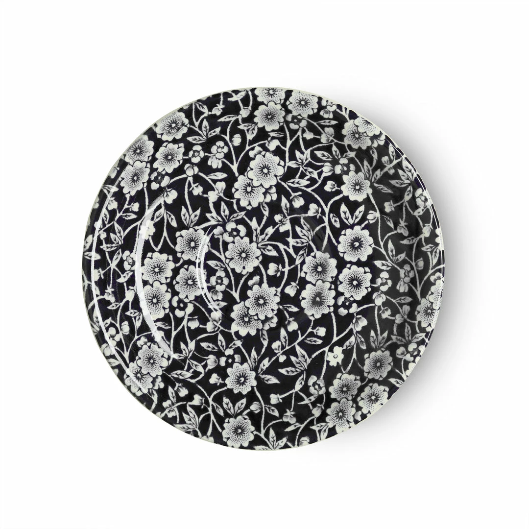 Burleigh Pottery Black Calico Tea Saucer Seconds