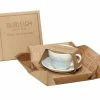 Burleigh Pottery Coffee Cups & Saucers Blue Asiatic Pheasants Breakfast Cup Gift Set