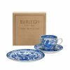 Burleigh Pottery Blue Regal Peacock Teacup Gift Set Gifting