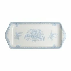 Burleigh Pottery Tableware Blue Asiatic Pheasants Rectangular Tray 28cm/11"
