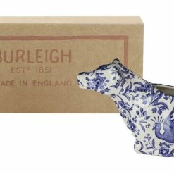 Burleigh Pottery Gifting Blue Regal Peacock Cow Creamer 150ml/0.25pt Gift Boxed