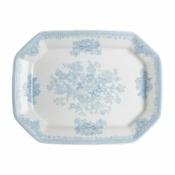 Burleigh Pottery Tableware Blue Asiatic Pheasants Rectangular Dish 34cm/13.5"