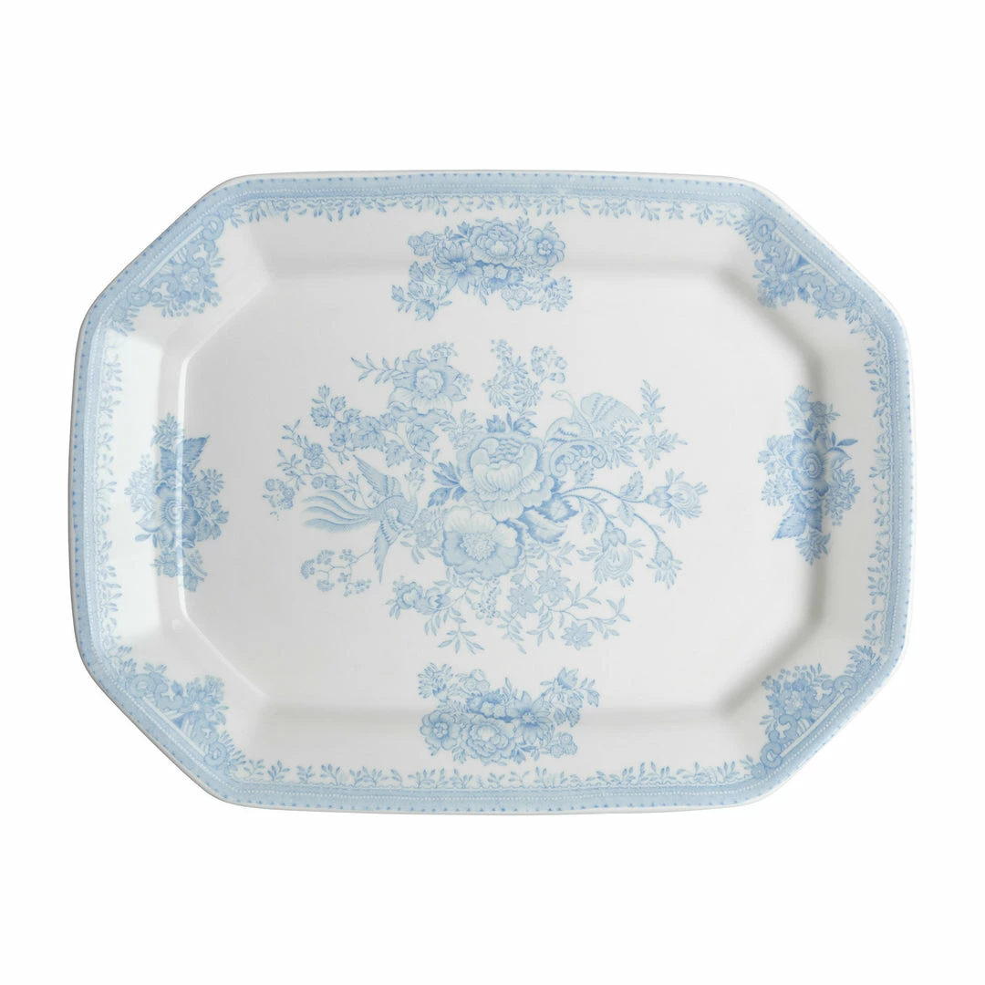 Burleigh Pottery Tableware Blue Asiatic Pheasants Rectangular Dish 34cm/13.5"