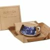 Burleigh Pottery Coffee Cups & Saucers Blue Calico Breakfast Cup Gift Set