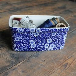 Burleigh Pottery Blue Calico Butter Dish Base Seconds Offers