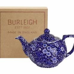 Burleigh Pottery Tableware Blue Calico Small Teapot Gift Set