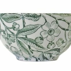 Burleigh Pottery Green Prunus Sugar Bowl 9.5cm/4" Seconds
