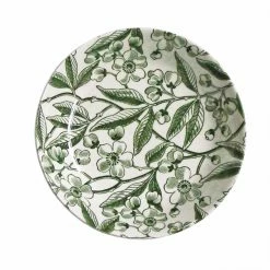 Burleigh Pottery Offers Green Prunus Butter Pat Dish 12cm/4.75" Seconds