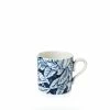 Burleigh Pottery Offers Ink Blue Hibiscus Coffee Can 175ml Seconds