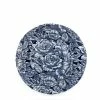 Burleigh Pottery Ink Blue Hibiscus Plate 26.5cm