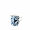 Burleigh Pottery Ink Blue Hibiscus Espresso Cup 75ml Coffee Cups & Saucers