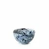 Burleigh Pottery Ink Blue Hibiscus Mini Footed Bowl