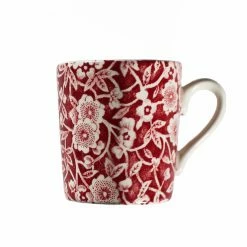 Burleigh Pottery Discontinued Red Calico Espresso Cup