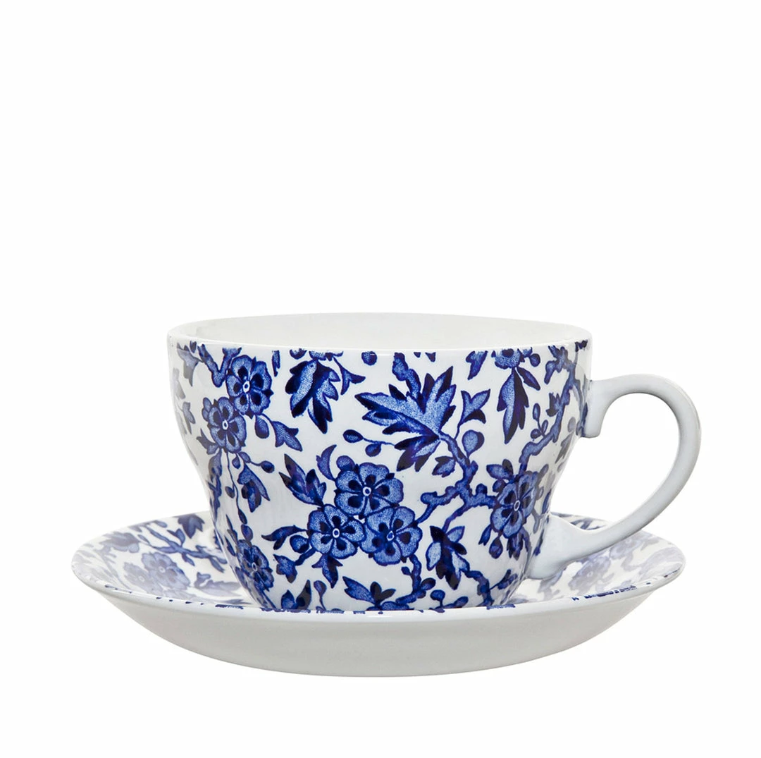 Burleigh Pottery Blue Arden Breakfast Cup And Saucer