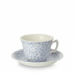 Burleigh Pottery Tableware Blue Felicity Teacup And Saucer