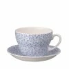 Burleigh Pottery Blue Felicity Breakfast Cup And Saucer