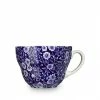 Burleigh Pottery Offers Blue Calico Breakfast Cup 425ml / 0.75pt Seconds