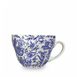 Burleigh Pottery Blue Regal Peacock Breakfast Cup 425ml / 0.75pt Seconds