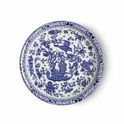 Burleigh Pottery Tableware Blue Regal Peacock Breakfast Saucer