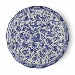 Burleigh Pottery Tableware Blue Regal Peacock Cake Plate 28cm/11"
