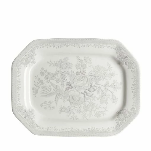 Burleigh Pottery Dove Grey Asiatic Pheasants Rectangular Dish 34cm/13.5" Seconds Offers