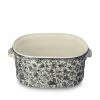 Burleigh Pottery Black Regal Peacock Foot Bath