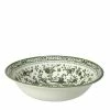 Burleigh Pottery Tableware Green Regal Peacock Pudding/Soup Bowl 20cm/8"