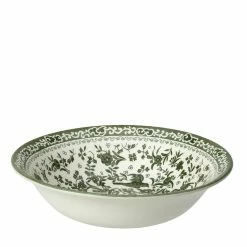 Burleigh Pottery Tableware Green Regal Peacock Pudding/Soup Bowl 20cm/8"