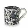 Burleigh Pottery Black Regal Peacock Half Pint Mug 284ml/0.5pt
