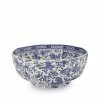 Burleigh Pottery Blue Regal Peacock Octagonal Bowl Medium 20.5cm/8" Tableware