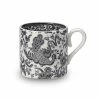 Burleigh Pottery Black Regal Peacock Mini Mug