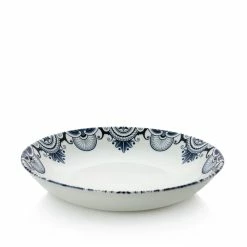 Burleigh Pottery Ink Blue Palisade Pasta Bowl