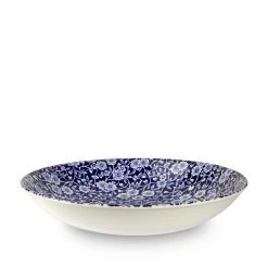 Burleigh Pottery Blue Calico Pasta Bowl 23cm/9" Seconds
