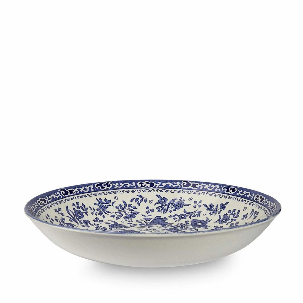 Burleigh Pottery Offers Blue Regal Peacock Pasta Bowl 23cm/9" Seconds
