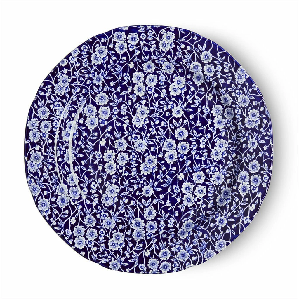 Burleigh Pottery Tableware Blue Calico Plate 26.5cm/10.5"