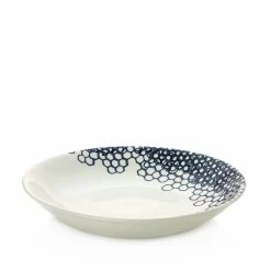 Burleigh Pottery Ink Blue Pollen Pasta Bowl Seconds